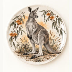 Kangaroo & Eucalyptus Blossom Wall Plate