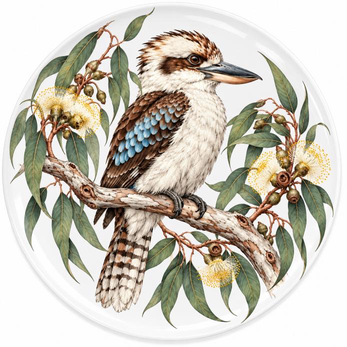 Kookaburra & Gum Blossom Wall Plate