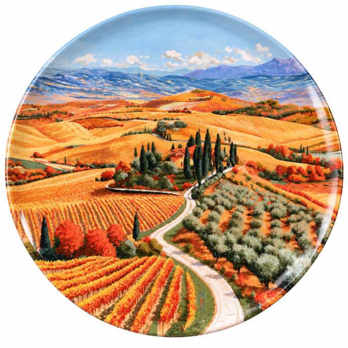 Golden Tuscan Vineyard Wall Plate