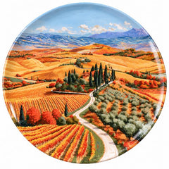 Golden Tuscan Vineyard Wall Plate