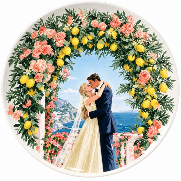 Amalfi Romance Wedding Wall Plate