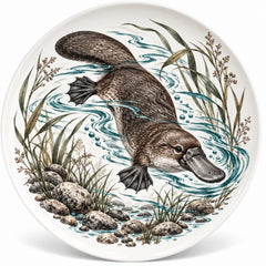 Platypus River Wildlife Sketch Wall Plate