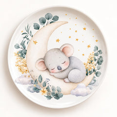 Sleeping Koala on Crescent Moon Wall Plate