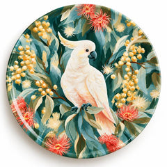 White Cockatoo in Eucalyptus Garden Wall Plate