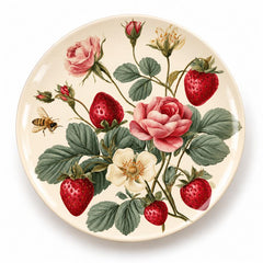 Strawberry and Rose Garden Wall Plate
