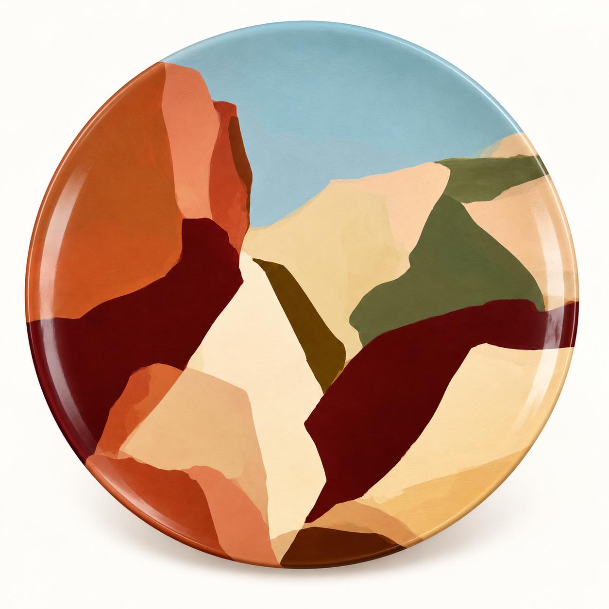 Rust and Ochre Canyon Abstract Decorative Wall Plate