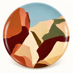 Rust and Ochre Canyon Abstract Decorative Wall Plate