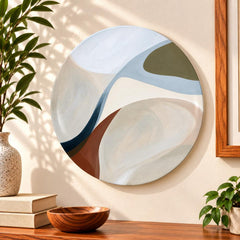 Serene Tides Minimalist Wall Plate displayed on a wall