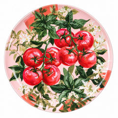 Pink Tomato Blossom Botanical Wall Plate