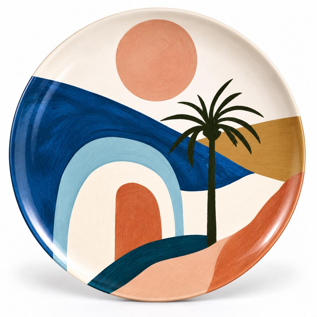 Minimalist Coastal Palm Sunset Wall Plate