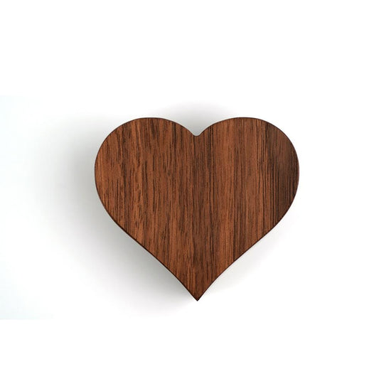 Wooden Heart Ring Box