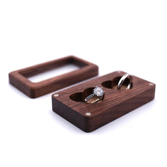 Wooden Double Ring box
