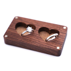 Wooden Double Ring box