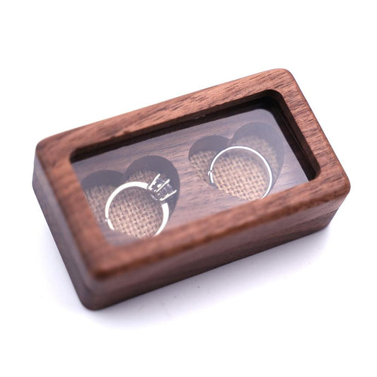 Wooden Double Ring box
