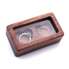 Wooden Double Ring box