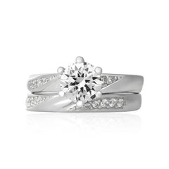 Vintage Style Wedding Ring Set