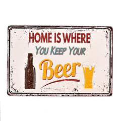 Home is Where You Keep Your Beer  Embossed Poster