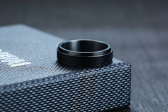 Unisex Black Spinner Ring