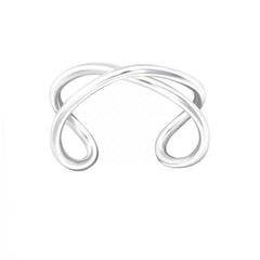 Silver Cross Ear Cuff