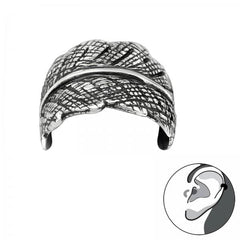 Silver Leaf Ear Cuff