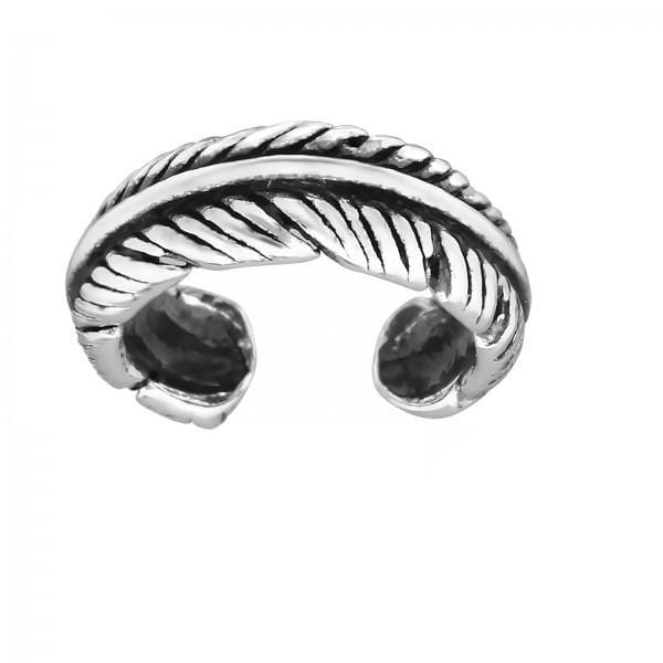 Silver Feather Ear Cuff
