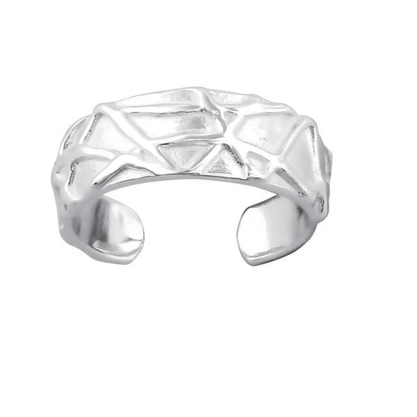 Silver Patterned Ear Cuff