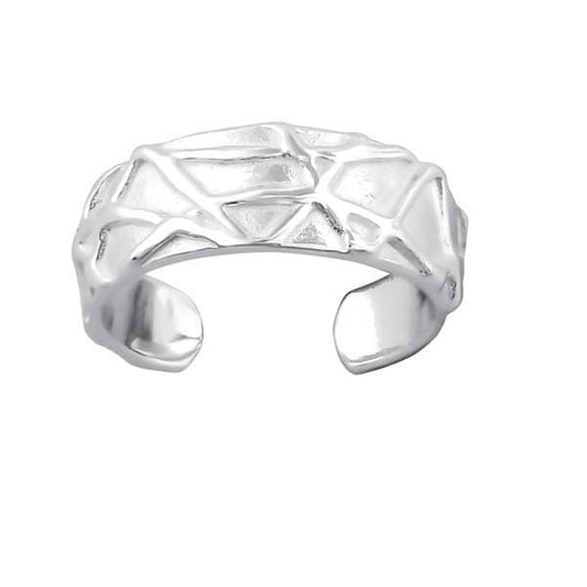 Silver Patterned Ear Cuff