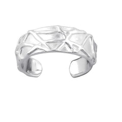 Silver Patterned Ear Cuff