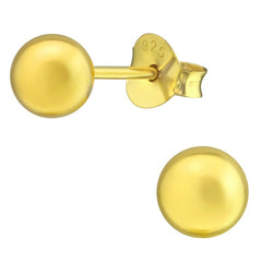 Silver Gold Ball Ear Studs 5mm