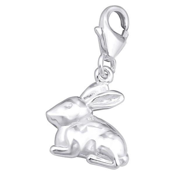 Sterling Silver Rabbit Clip on Charm