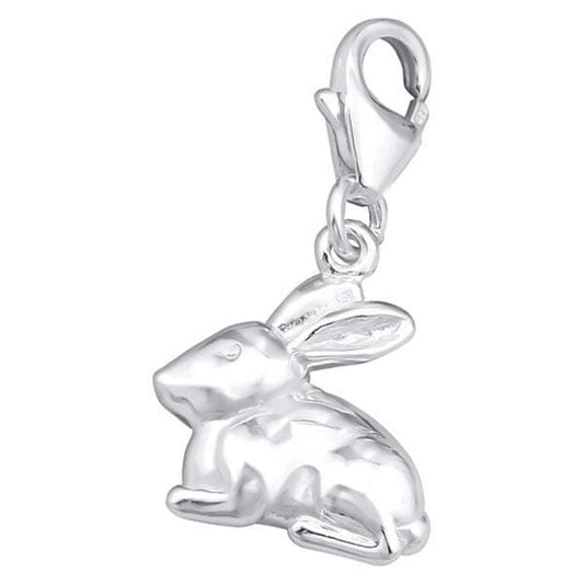 Sterling Silver Rabbit Clip on Charm