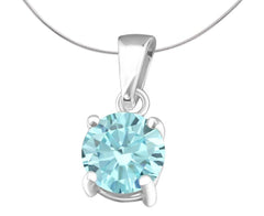 Silver Birthstones Pendant Necklace