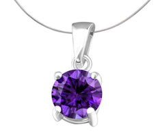 Silver Birthstones Pendant Necklace
