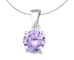 Silver Birthstones Pendant Necklace