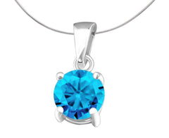 Silver Birthstones Pendant Necklace