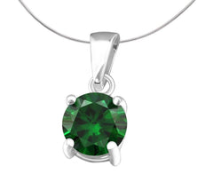 Silver Birthstones Pendant Necklace