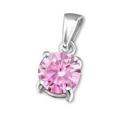 Silver Birthstones Pendant Necklace