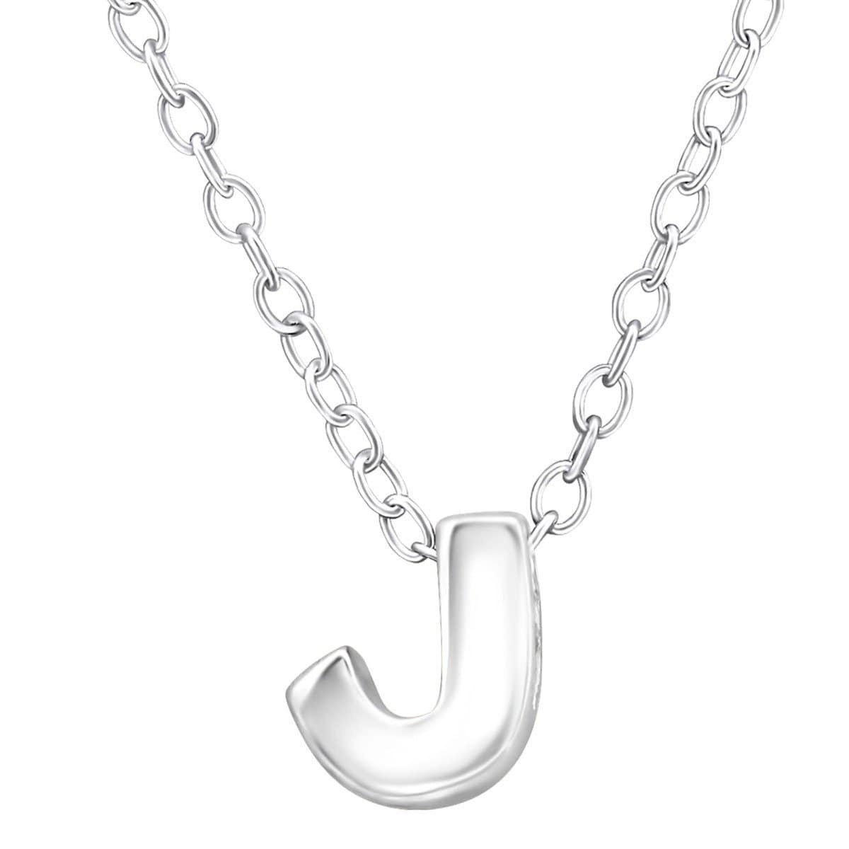 Sterling Silver Letter J Necklace