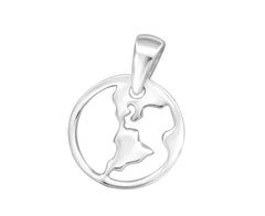 Silver World Pendant