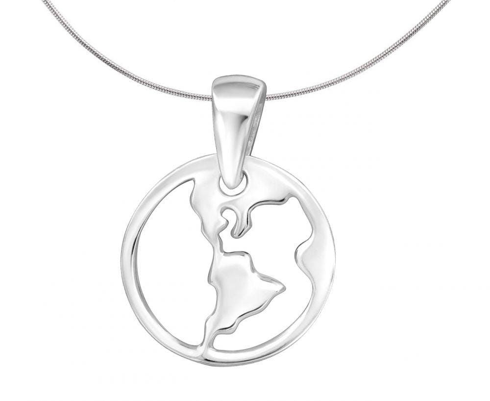 Silver World Pendant