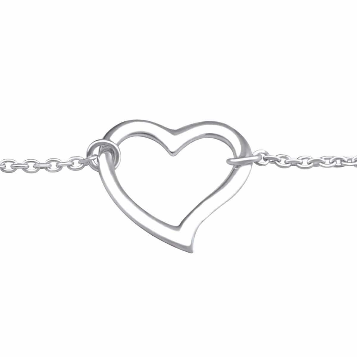 Sterling Silver Heart Anklet