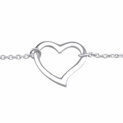Sterling Silver Heart Anklet