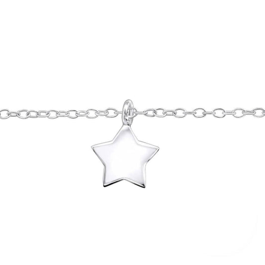 Sterling Silver Star Anklet