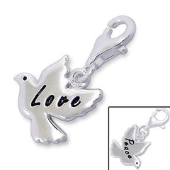 Sterling Silver Bird Clip on Charm
