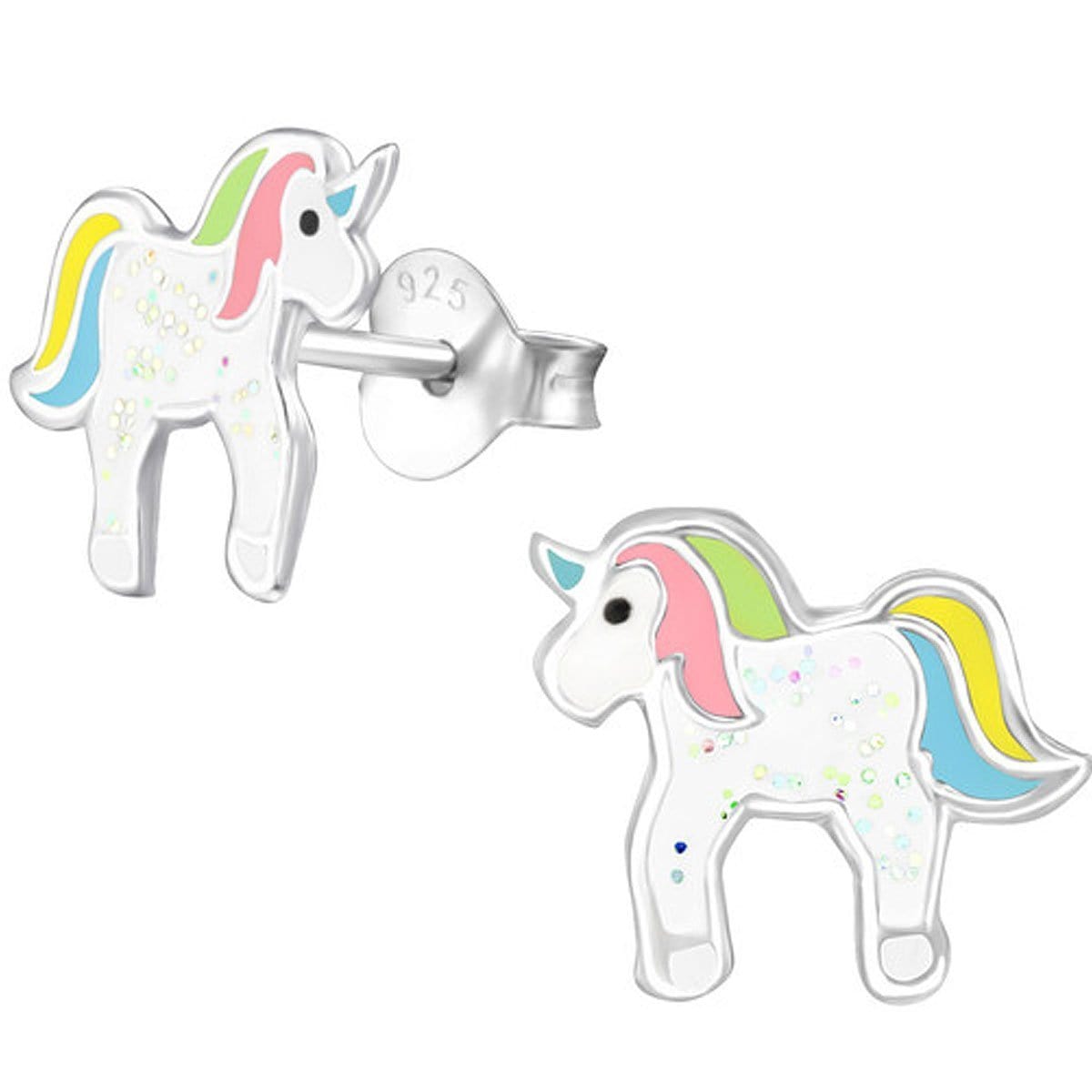 Sterling Silver Unicorn Kids Ear Studs