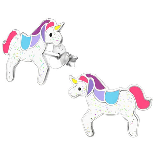 Sterling Silver Unicorn Baby Ear Studs