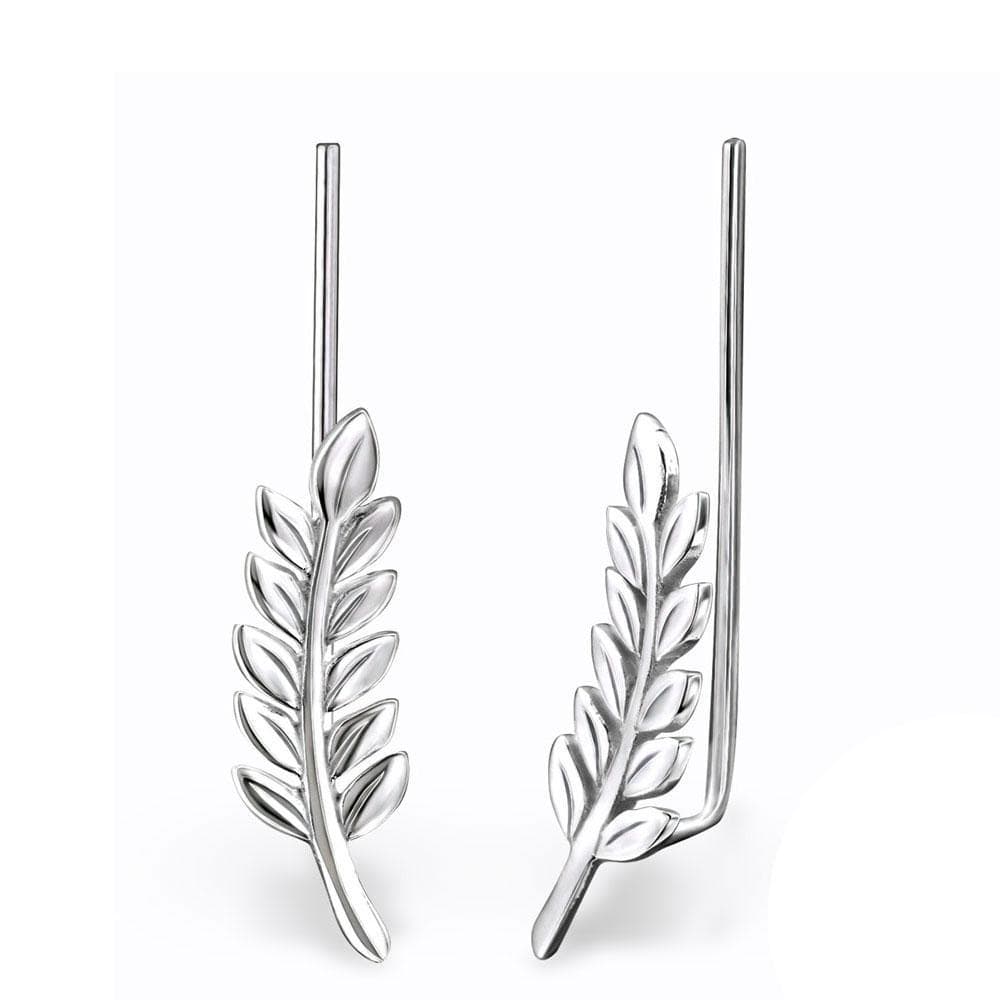 Silver Branch Long Ear Cuff Wrap