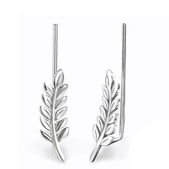 Silver Branch Long Ear Cuff Wrap