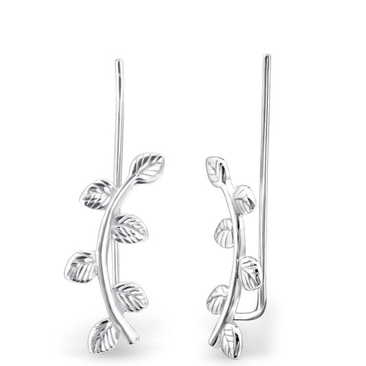 Sterling Silver Leaf Ear Cuff
