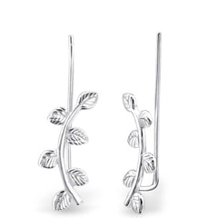 Sterling Silver Leaf Ear Cuff